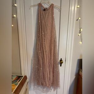 New York & Company Blush Sequin Midi Dress